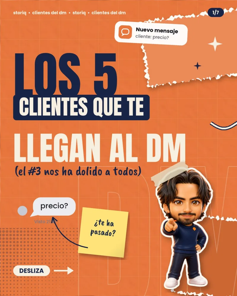 Post «Los 5 clientes que te llegan al DM»