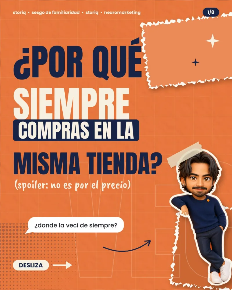 Post «¿Por qué siempre compras en la misma tienda?» con Naim apoyado